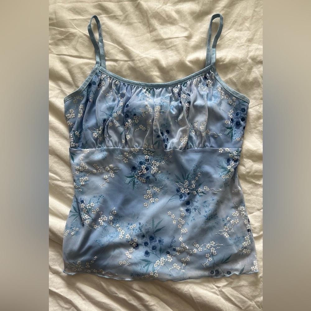 verge girl floral mesh cami